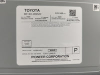 2020-2022 Toyota Camry Radio AM FM Cd Player Receiver Replacement P/N:86140-06D20 AVH-1498 Fits Fits 2020 2021 2022 OEM Used