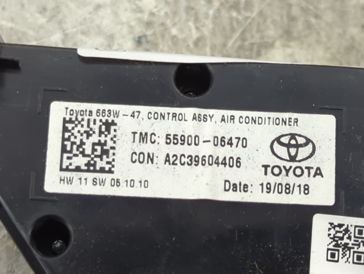 2018-2022 Toyota Camry Climate Control Module Temperature AC/Heater Replacement P/N:55900-06470 A2C39604406 Fits OEM Used Au