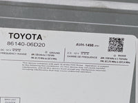 2018-2020 Toyota Camry Radio AM FM Cd Player Receiver Replacement P/N:86140-06D20 AVH-1498 Fits Fits 2018 2019 2020 OEM Used