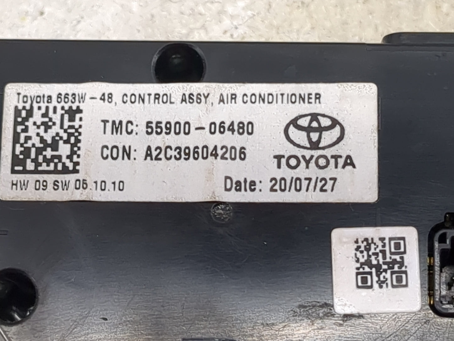 2018-2022 Toyota Camry Climate Control Module Temperature AC/Heater Replacement P/N:55900-06480 A2C39604206 Fits OEM Used Au