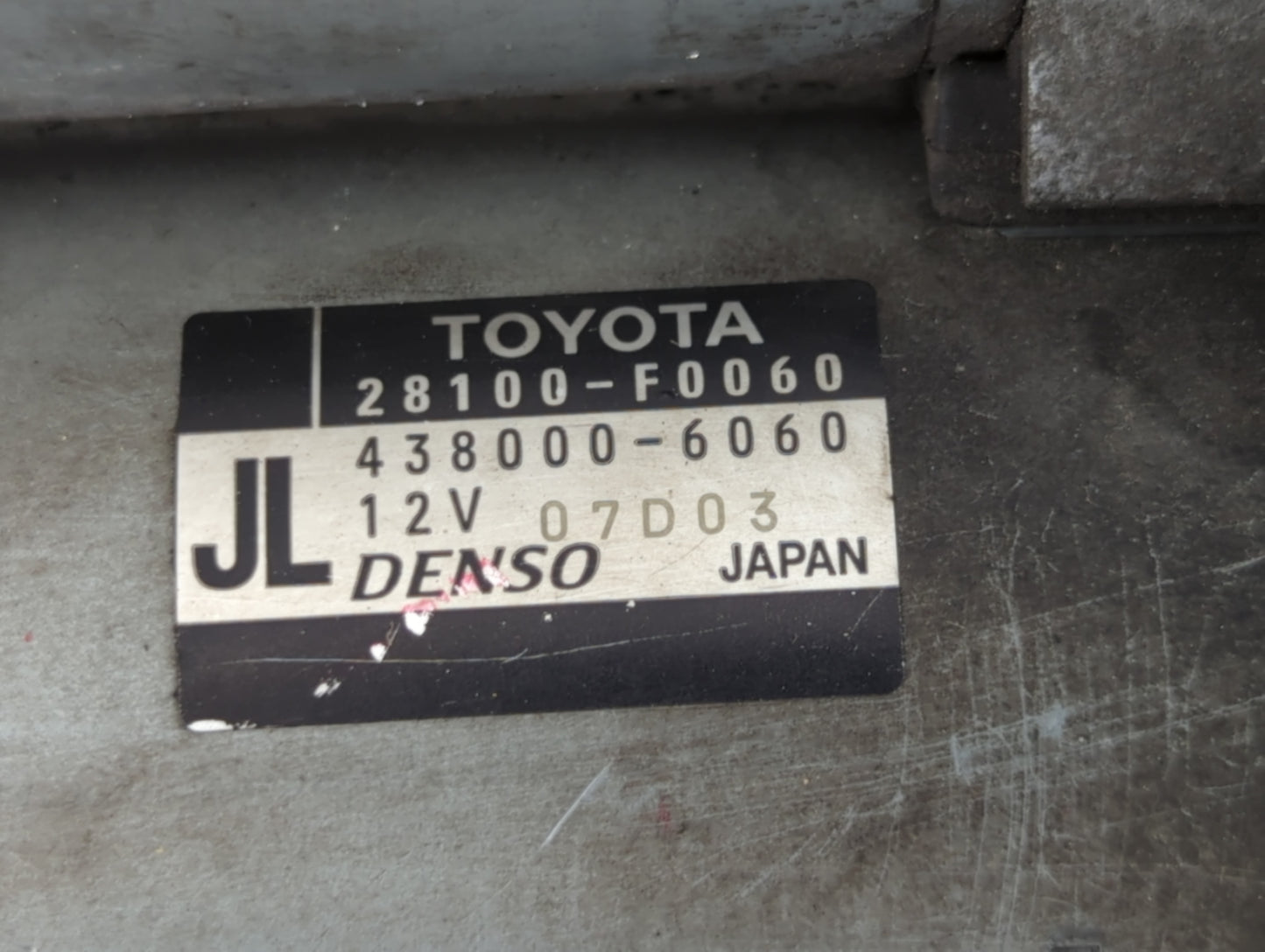2018-2022 Toyota Camry Car Starter Motor Solenoid OEM P/N:438000-6060 28100-F0060 Fits Fits 2018 2019 2020 2021 2022 OEM Use
