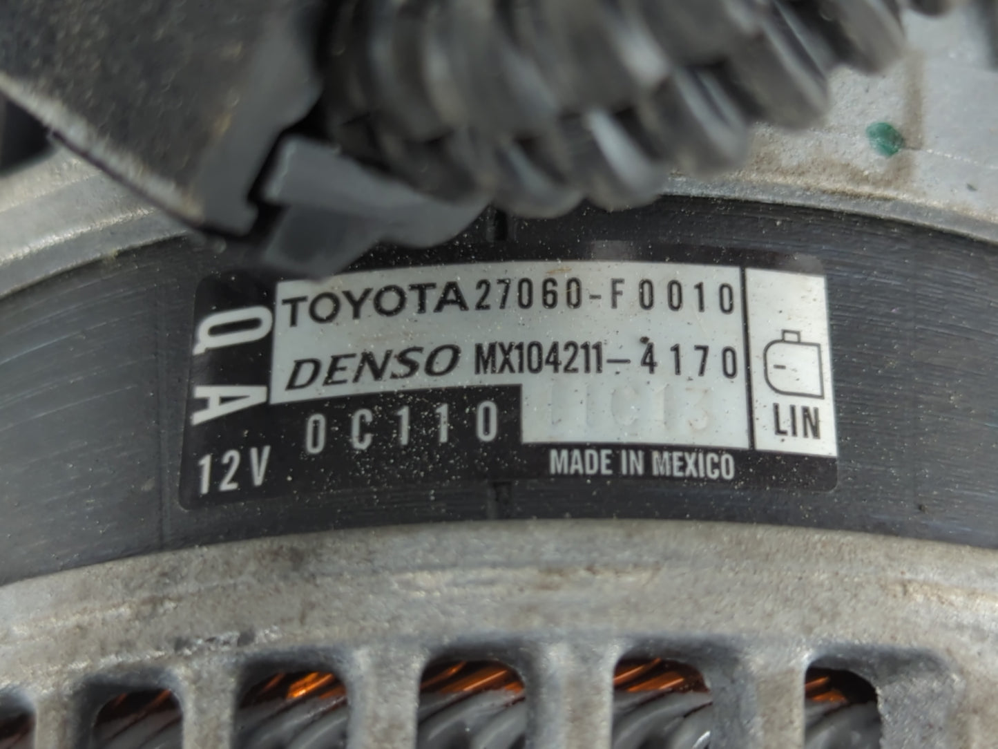 2018-2022 Toyota Camry Alternator Replacement Generator Charging Assembly Engine OEM P/N:27060-F0010 Fits OEM Used Auto Part