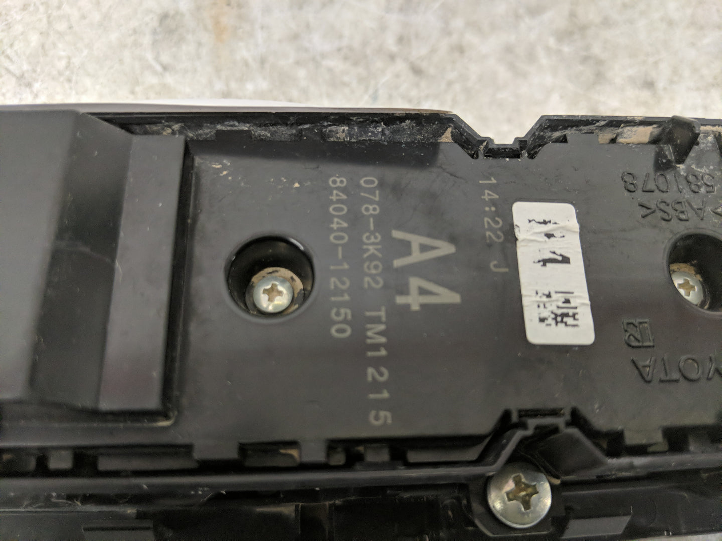 2020-2022 Toyota Corolla Master Power Window Switch Replacement Driver Side Left P/N:84040-0R040 Fits Fits 2020 2021 2022 OE