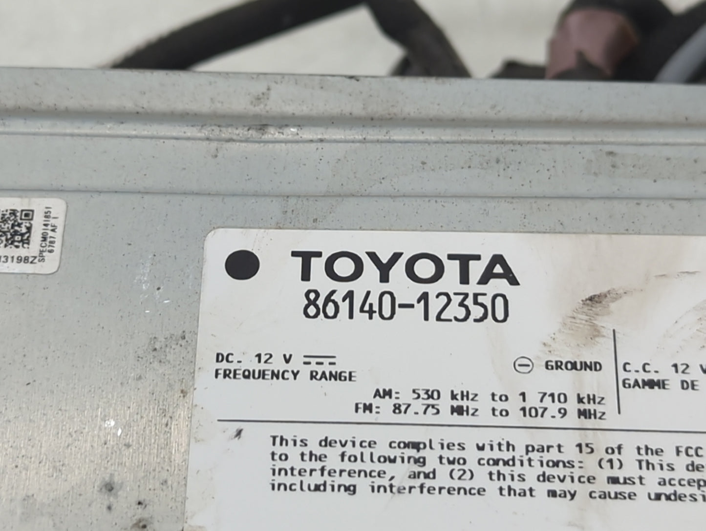 2020 Toyota Corolla Radio AM FM Cd Player Receiver Replacement P/N:86140-12350 Fits OEM Used Auto Parts - Oemusedautoparts1.