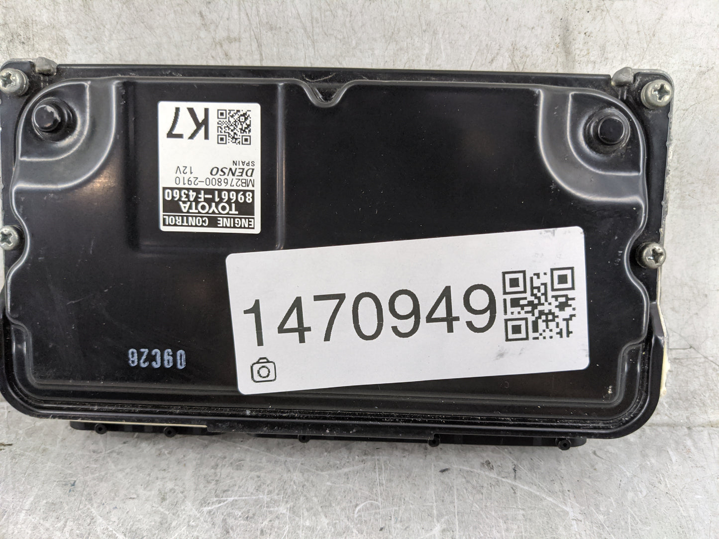 2020 Toyota Corolla PCM Engine Control Computer ECU ECM PCU OEM P/N:89661-F4360 MB276800-2910 Fits OEM Used Auto Parts - Oem
