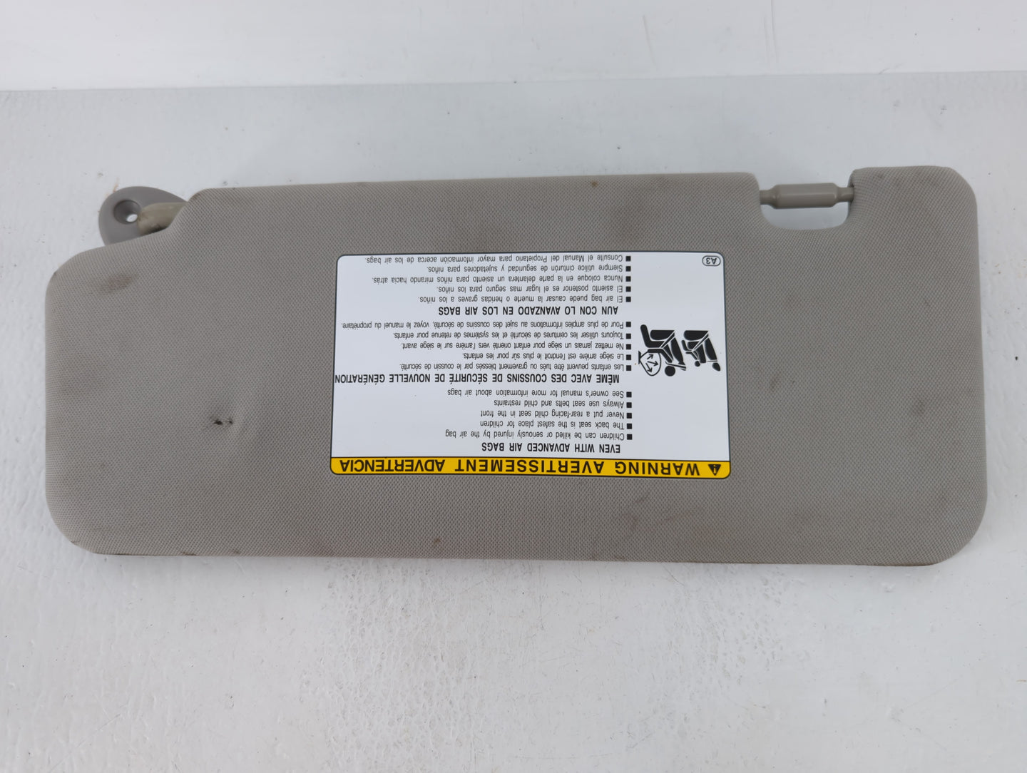 2020-2022 Toyota Highlander Sun Visor Shade Replacement Passenger Right Mirror Fits Fits 2020 2021 2022 OEM Used Auto Parts 