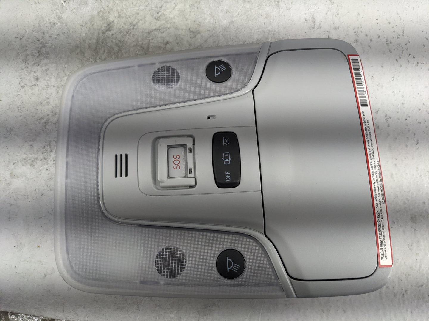 2020 Toyota Prius Overhead Roof Console Gray - Oemusedautoparts1.com