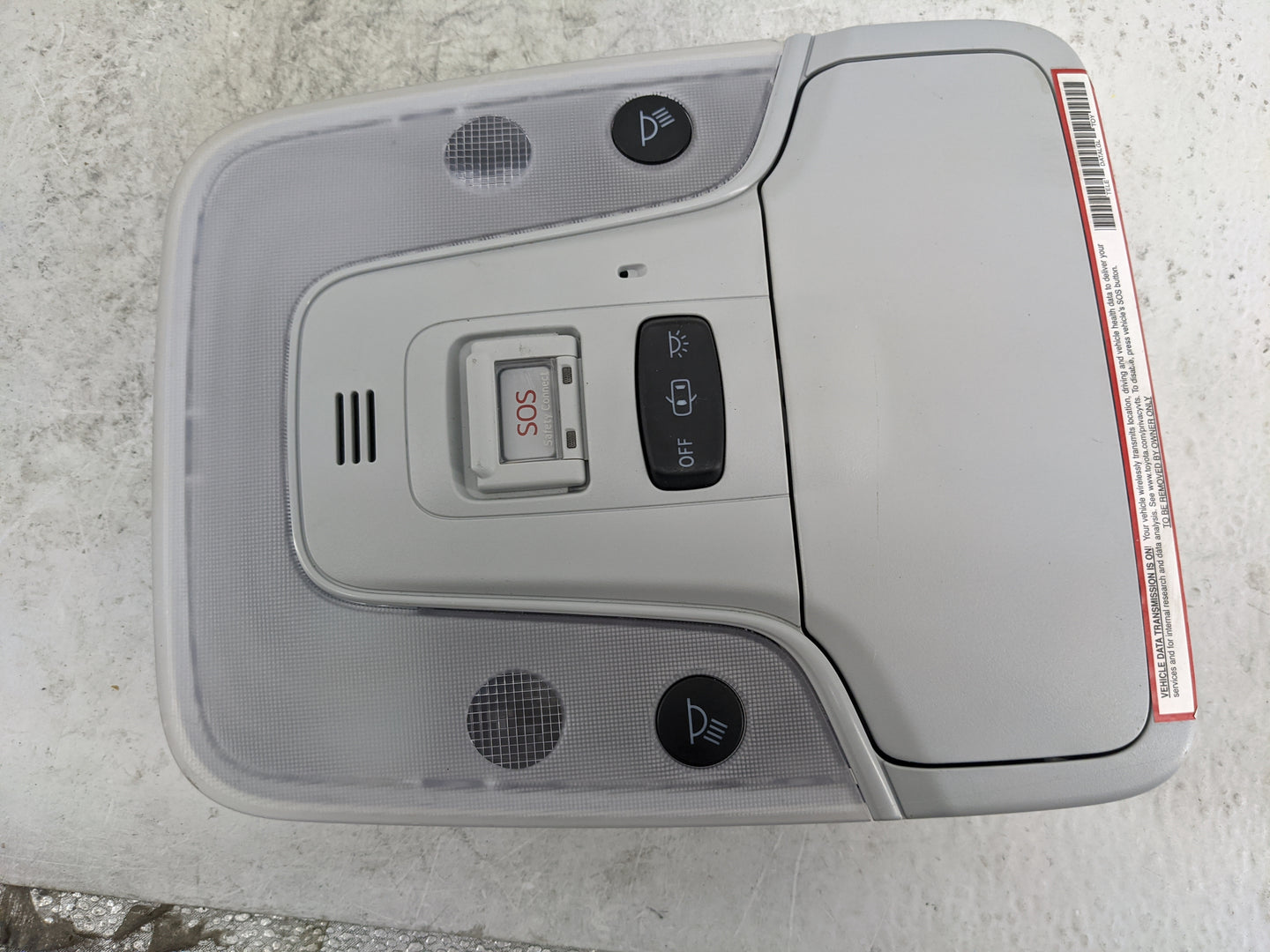2020 Toyota Prius Overhead Roof Console Gray - Oemusedautoparts1.com