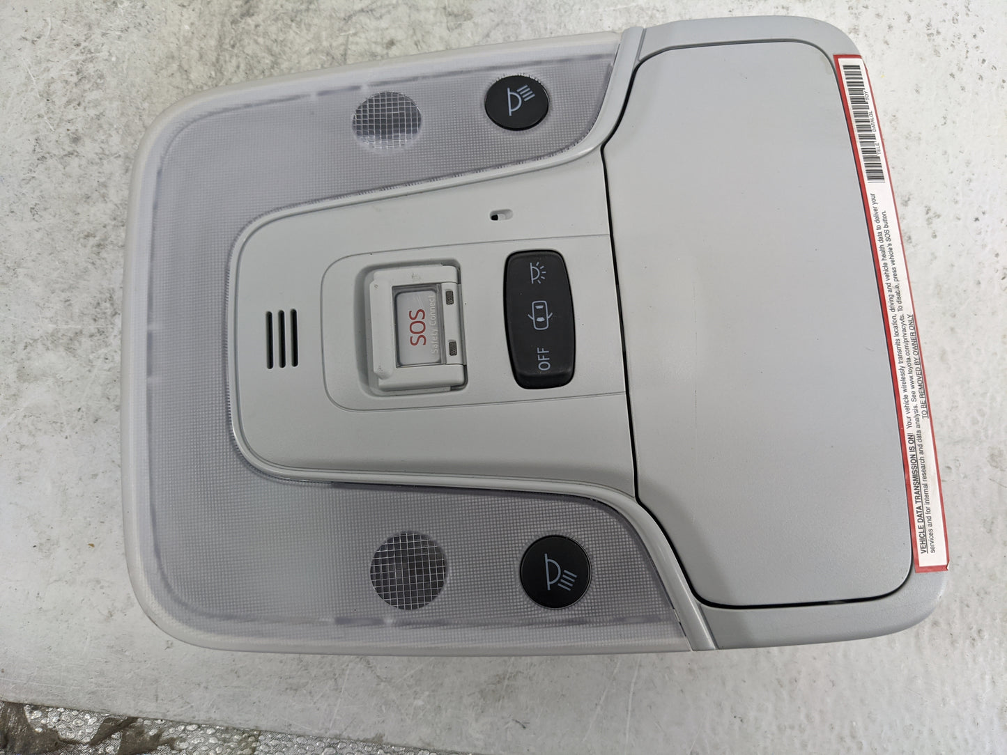 2020 Toyota Prius Overhead Roof Console Gray - Oemusedautoparts1.com