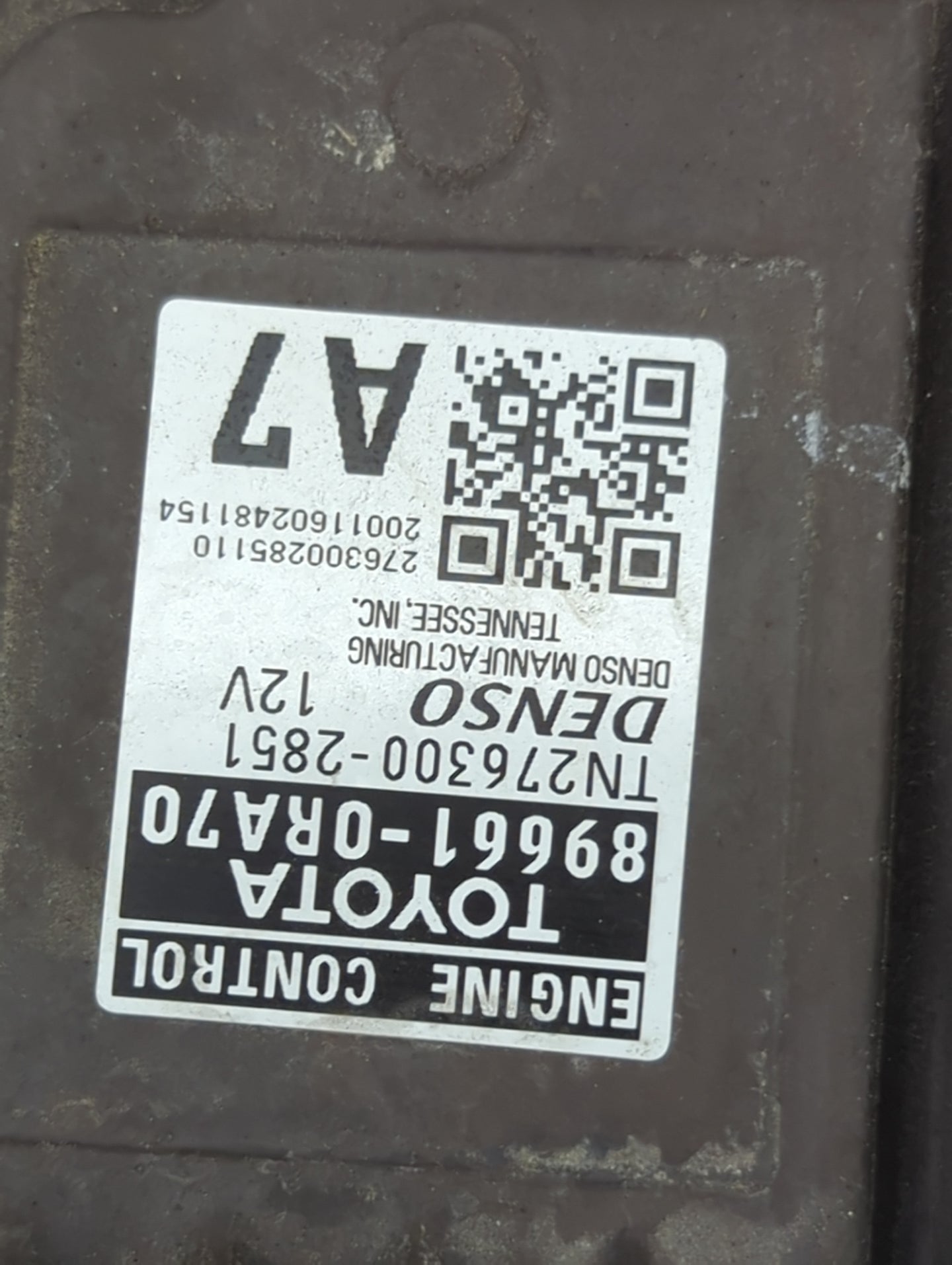 2019-2020 Toyota Rav4 PCM Engine Control Computer ECU ECM PCU OEM P/N:89661-0RA70, 2763002851, 2763002851-10 Fits Fits 2019 
