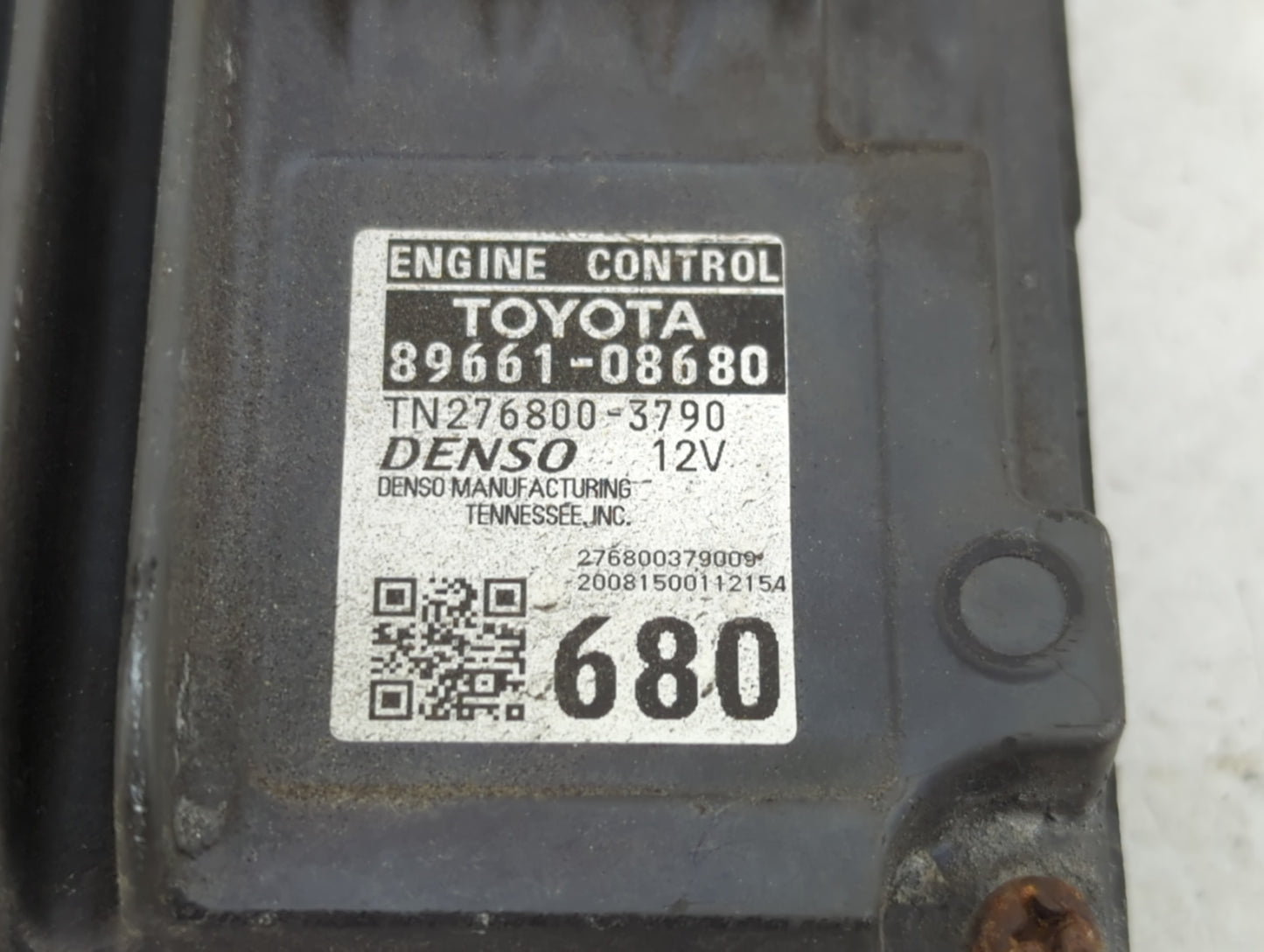 2018-2020 Toyota Sienna PCM Engine Control Computer ECU ECM PCU OEM P/N:89661-08680 Fits Fits 2018 2019 2020 OEM Used Auto P