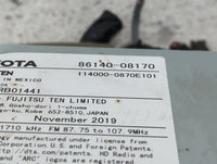 2019-2020 Toyota Sienna Radio AM FM Cd Player Receiver Replacement P/N:86140-08170 Fits Fits 2019 2020 OEM Used Auto Parts -