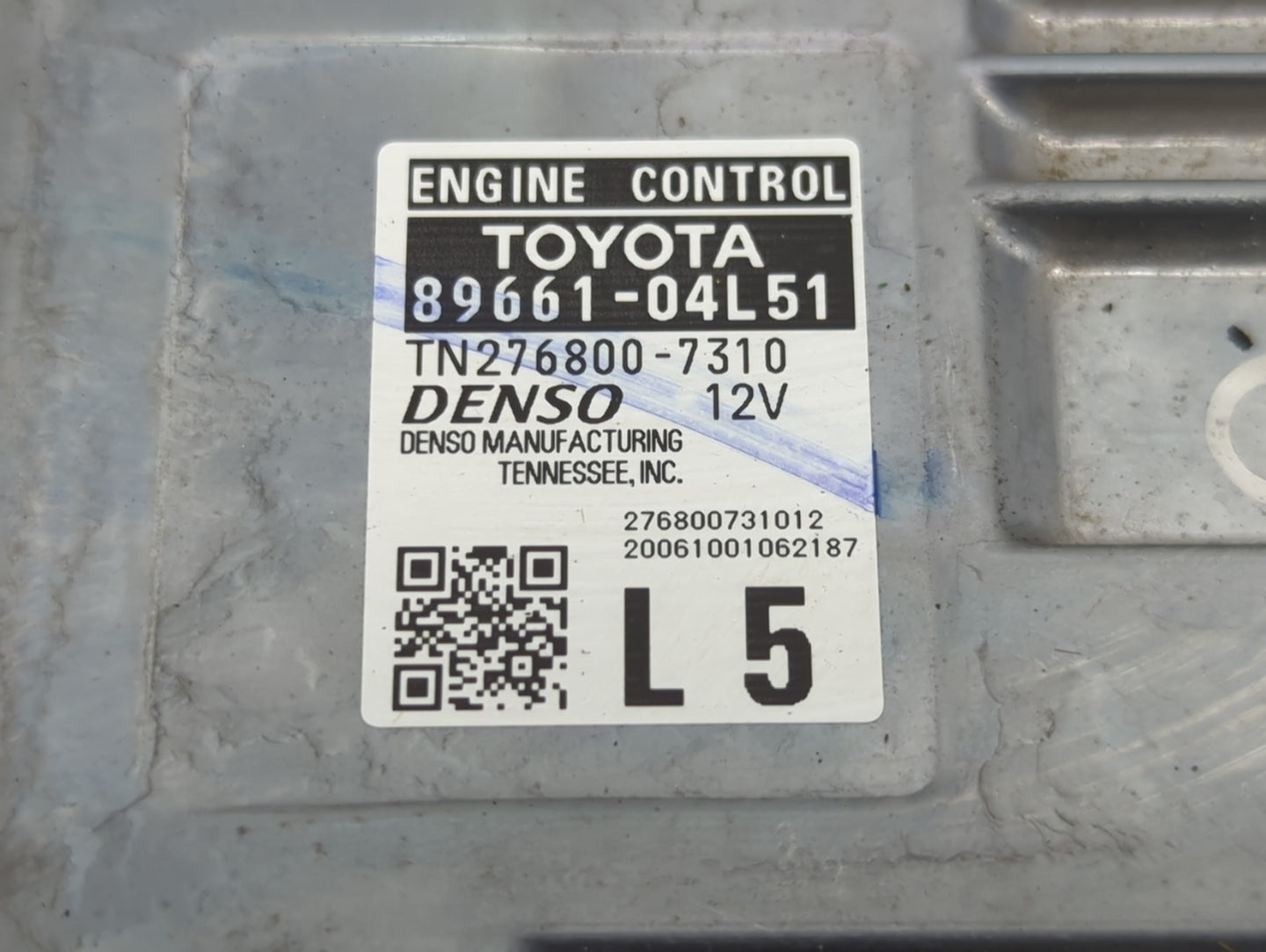 2020 Toyota Tacoma PCM Engine Control Computer ECU ECM PCU OEM P/N:89661-04L51 TN276800-7310 Fits OEM Used Auto Parts - Oemu