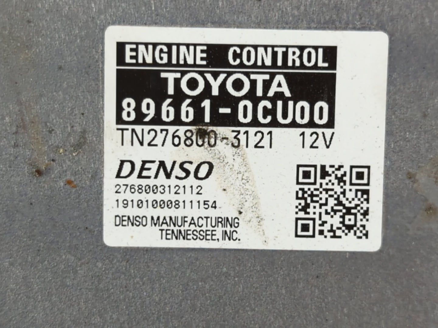 2019-2020 Toyota Tundra PCM Engine Control Computer ECU ECM PCU OEM P/N:89661-0CU00 Fits Fits 2019 2020 OEM Used Auto Parts 