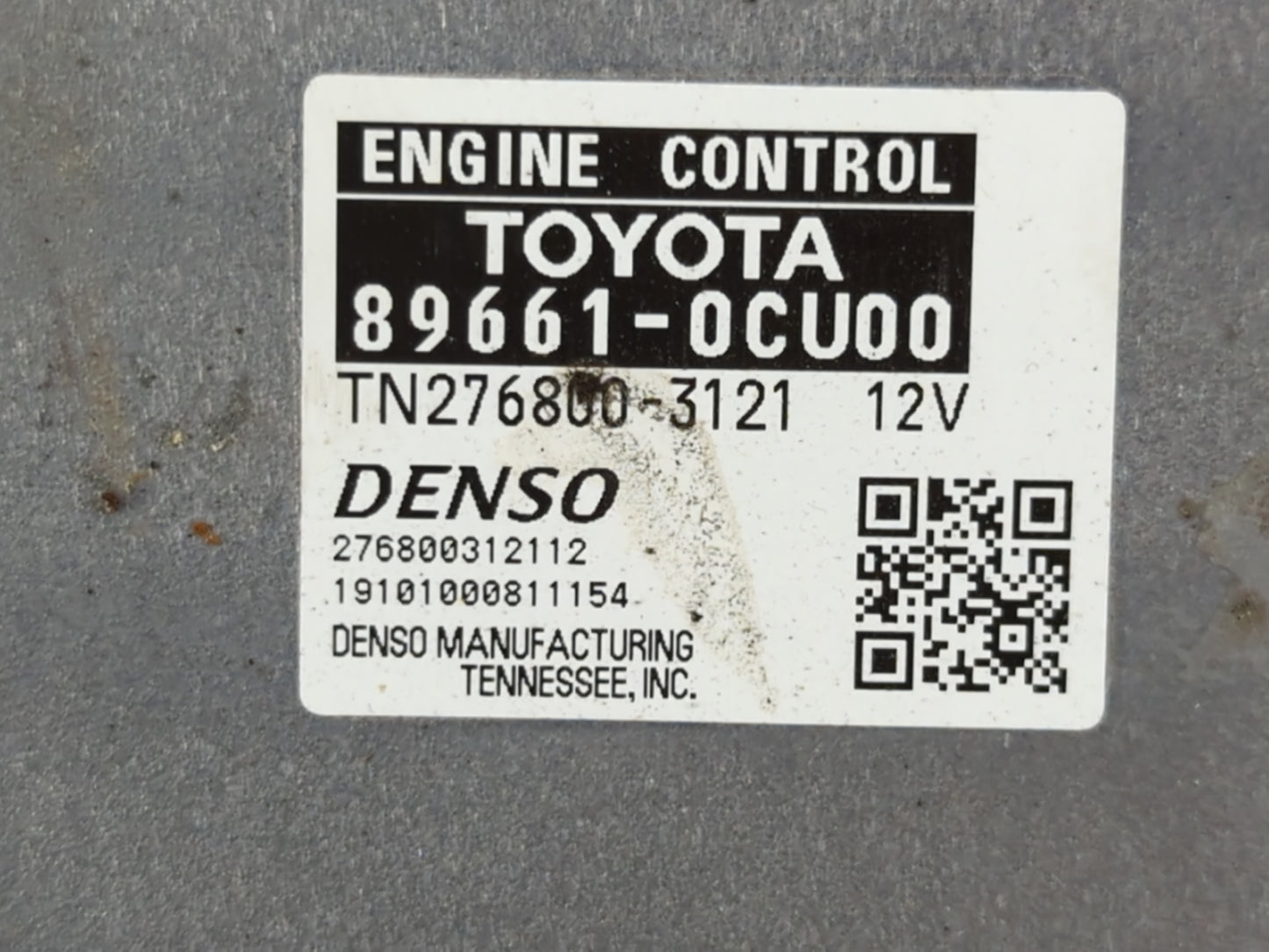 2019-2020 Toyota Tundra PCM Engine Control Computer ECU ECM PCU OEM P/N:89661-0CU00 Fits Fits 2019 2020 OEM Used Auto Parts 