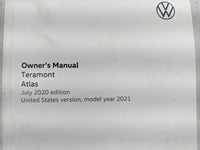 2020 Volkswagen Atlas Owners Manual Book Guide OEM Used Auto Parts - Oemusedautoparts1.com