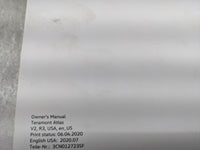 2020 Volkswagen Atlas Owners Manual Book Guide OEM Used Auto Parts - Oemusedautoparts1.com