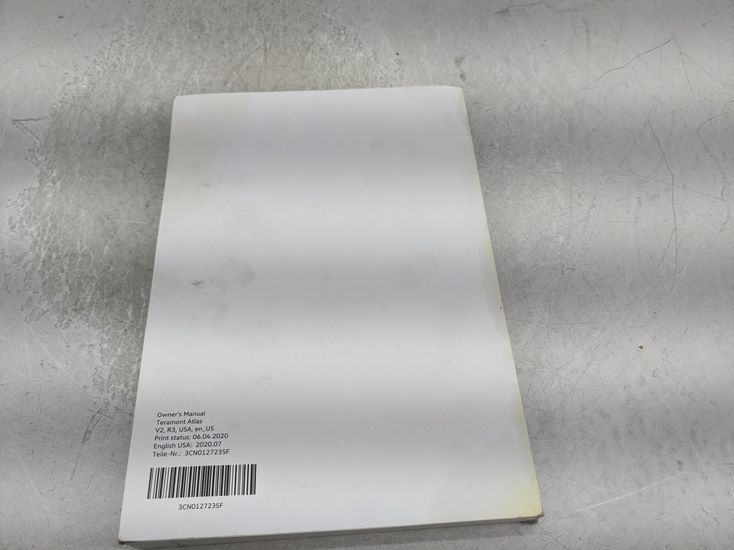 2020 Volkswagen Atlas Owners Manual Book Guide OEM Used Auto Parts - Oemusedautoparts1.com