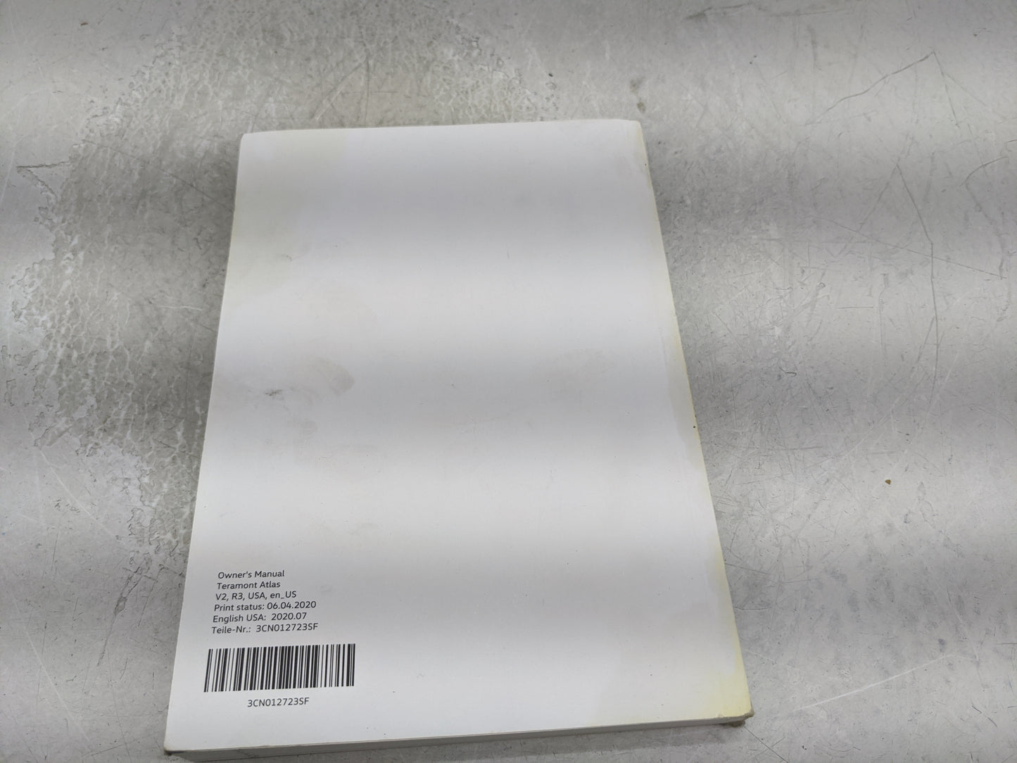 2020 Volkswagen Atlas Owners Manual Book Guide OEM Used Auto Parts - Oemusedautoparts1.com