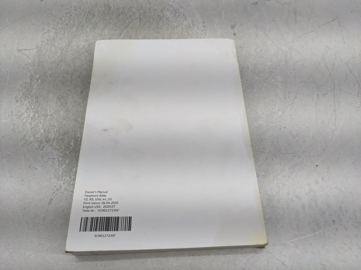 2020 Volkswagen Atlas Owners Manual Book Guide OEM Used Auto Parts - Oemusedautoparts1.com