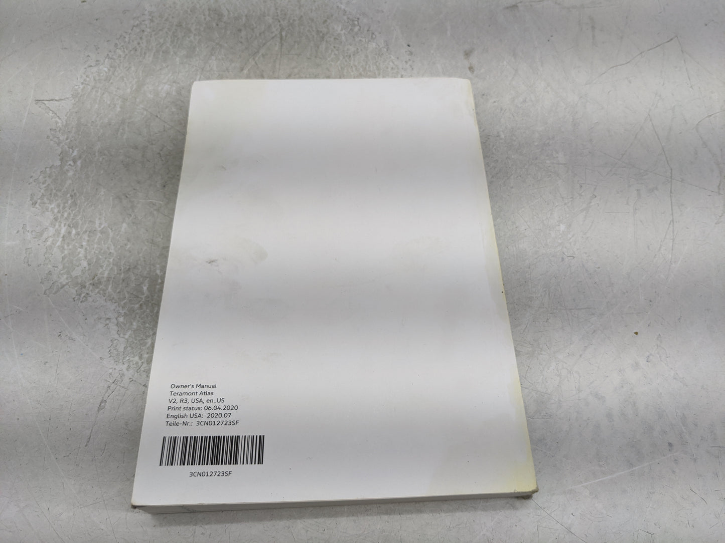 2020 Volkswagen Atlas Owners Manual Book Guide OEM Used Auto Parts - Oemusedautoparts1.com