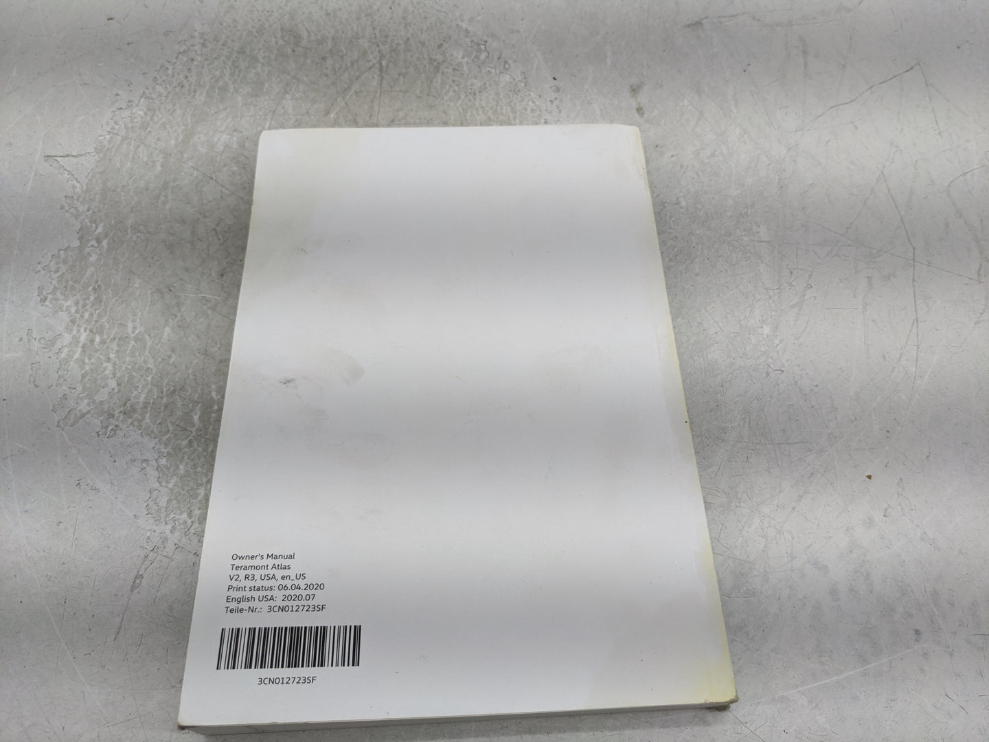 2020 Volkswagen Atlas Owners Manual Book Guide OEM Used Auto Parts - Oemusedautoparts1.com