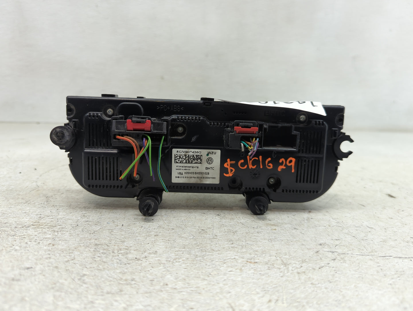 2018-2019 Volkswagen Golf Climate Control Module Temperature AC/Heater Replacement P/N:5GM907426G Fits Fits 2018 2019 OEM Us