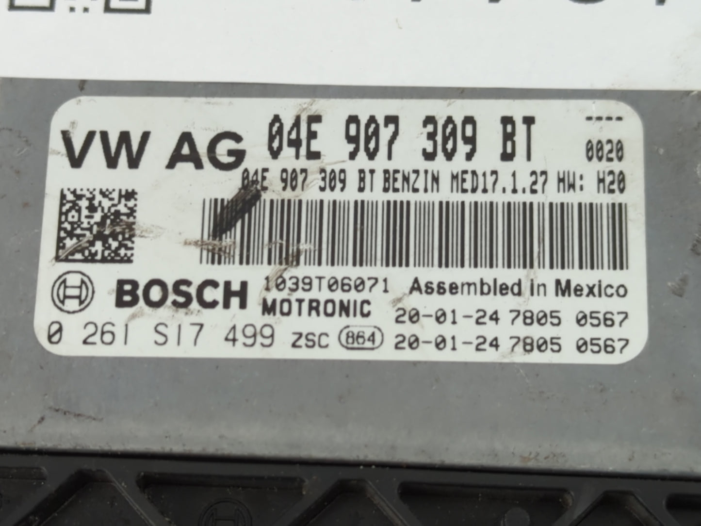 2019-2020 Volkswagen Jetta PCM Engine Control Computer ECU ECM PCU OEM P/N:04E 907 309 BT Fits Fits 2019 2020 OEM Used Auto 