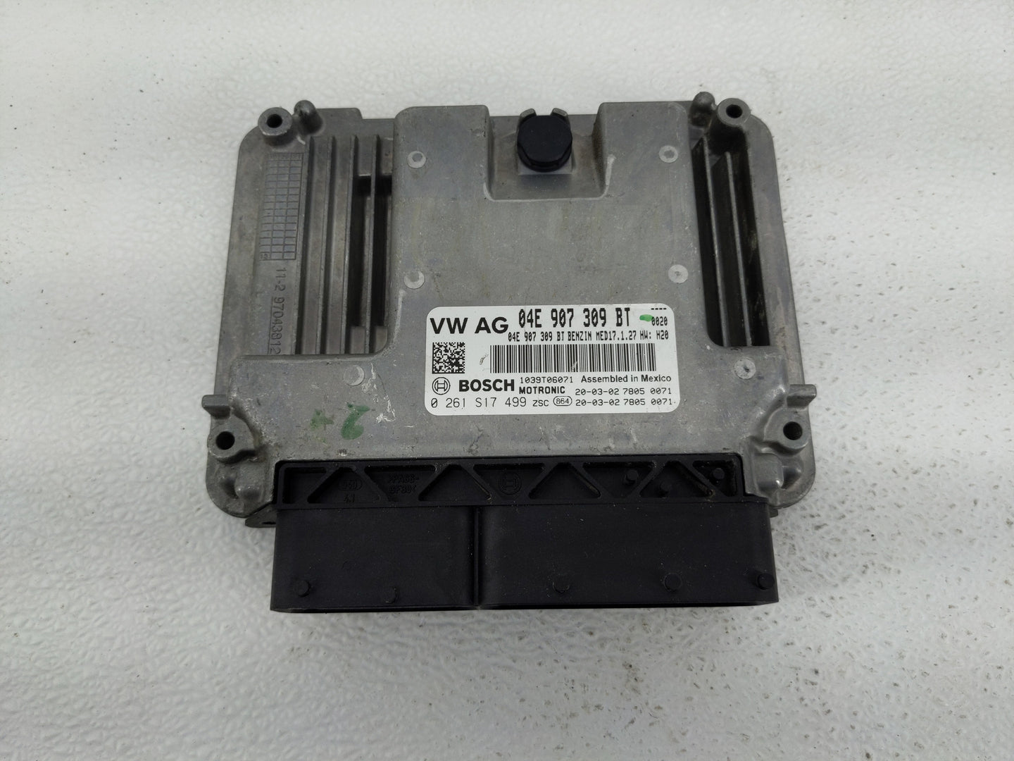 2019-2020 Volkswagen Jetta PCM Engine Control Computer ECU ECM PCU OEM P/N:0 261 S17 499 04E 907 309 BT Fits Fits 2019 2020 