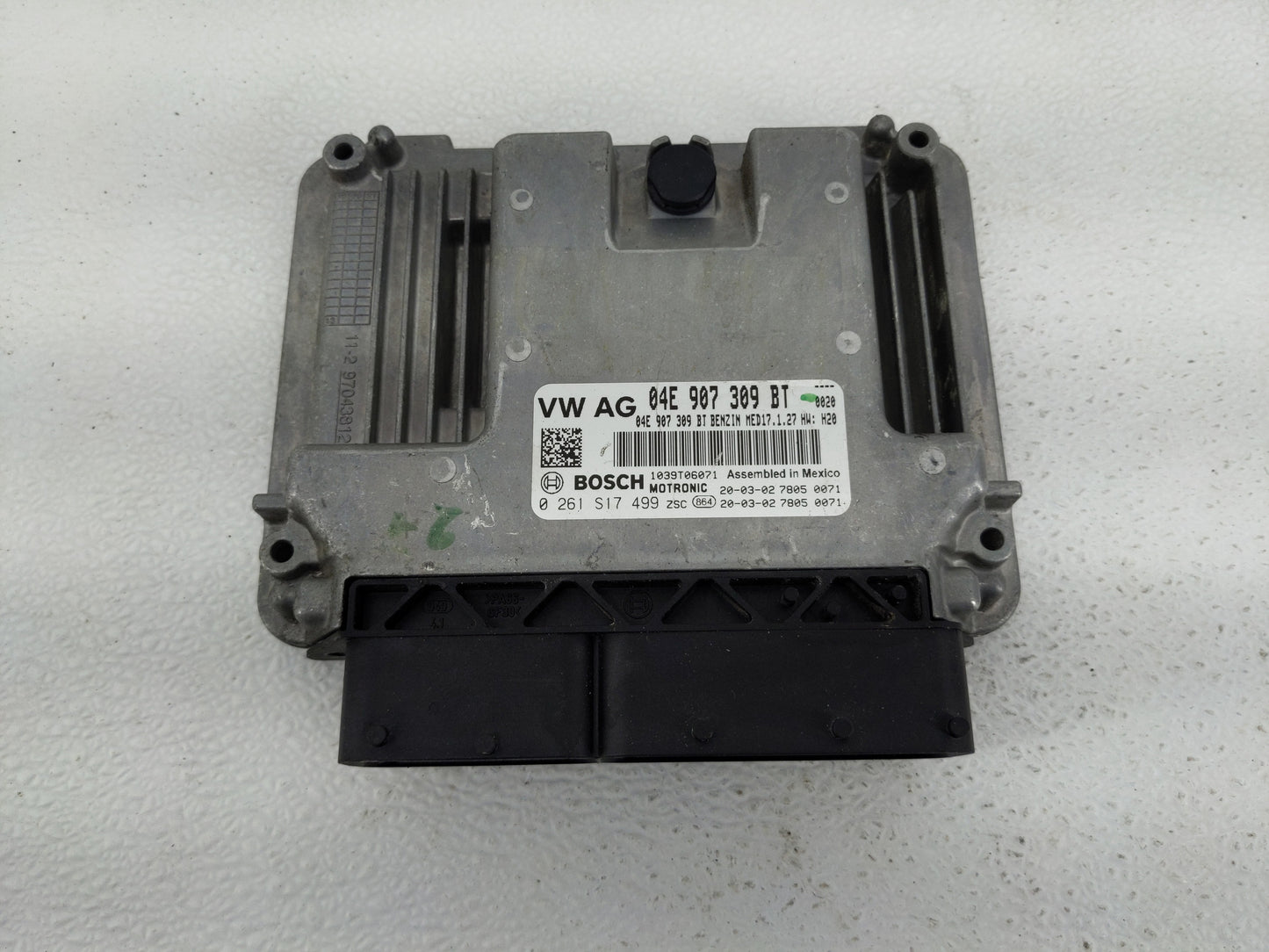 2019-2020 Volkswagen Jetta PCM Engine Control Computer ECU ECM PCU OEM P/N:0 261 S17 499 04E 907 309 BT Fits Fits 2019 2020 