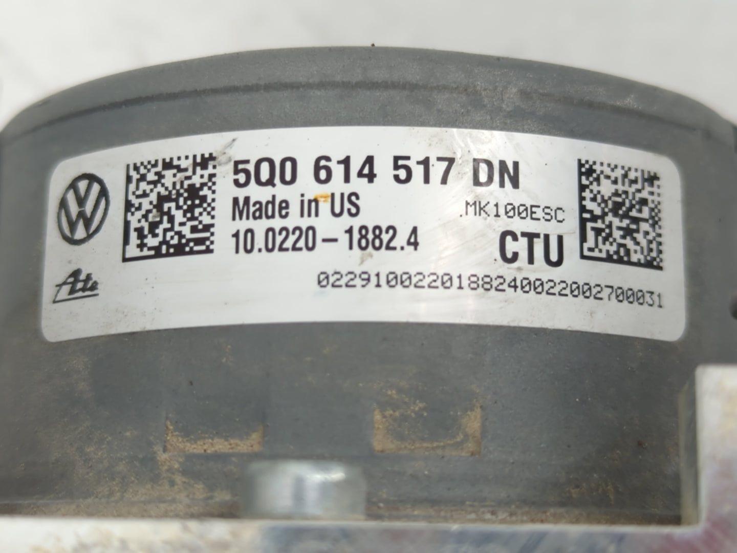 2020 Volkswagen Jetta ABS Pump Control Module Replacement P/N:5Q0 614 517 DN Fits OEM Used Auto Parts - Oemusedautoparts1.co