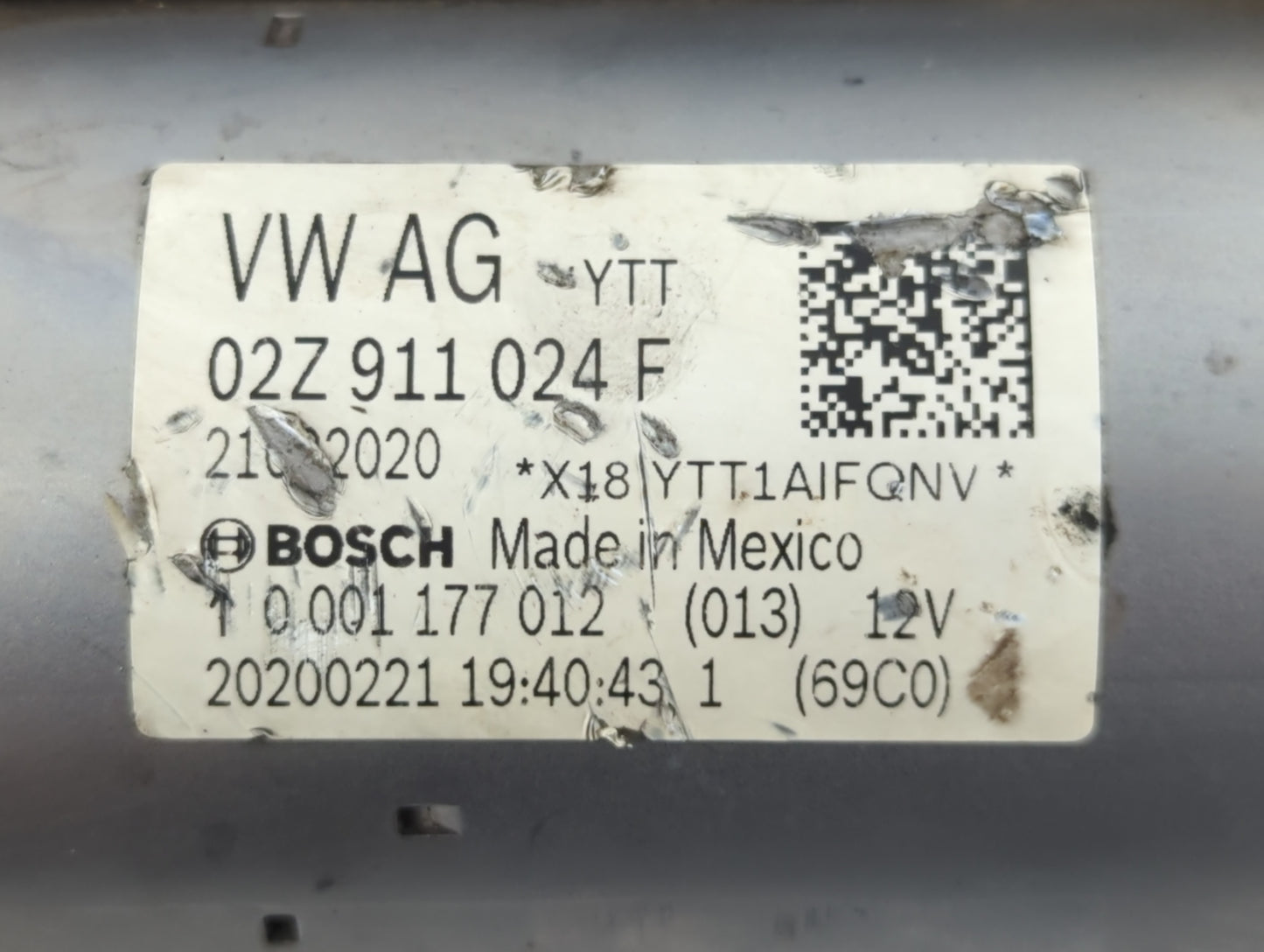 2015-2021 Volkswagen Jetta Car Starter Motor Solenoid OEM P/N:02Z 911 024 F Fits Fits 2015 2016 2017 2018 2019 2020 2021 OEM