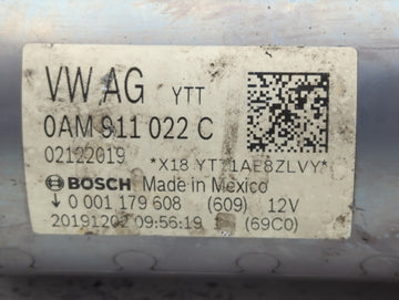 2019-2021 Volkswagen Jetta Car Starter Motor Solenoid OEM P/N:0AM 911 022 C Fits Fits 2019 2020 2021 OEM Used Auto Parts