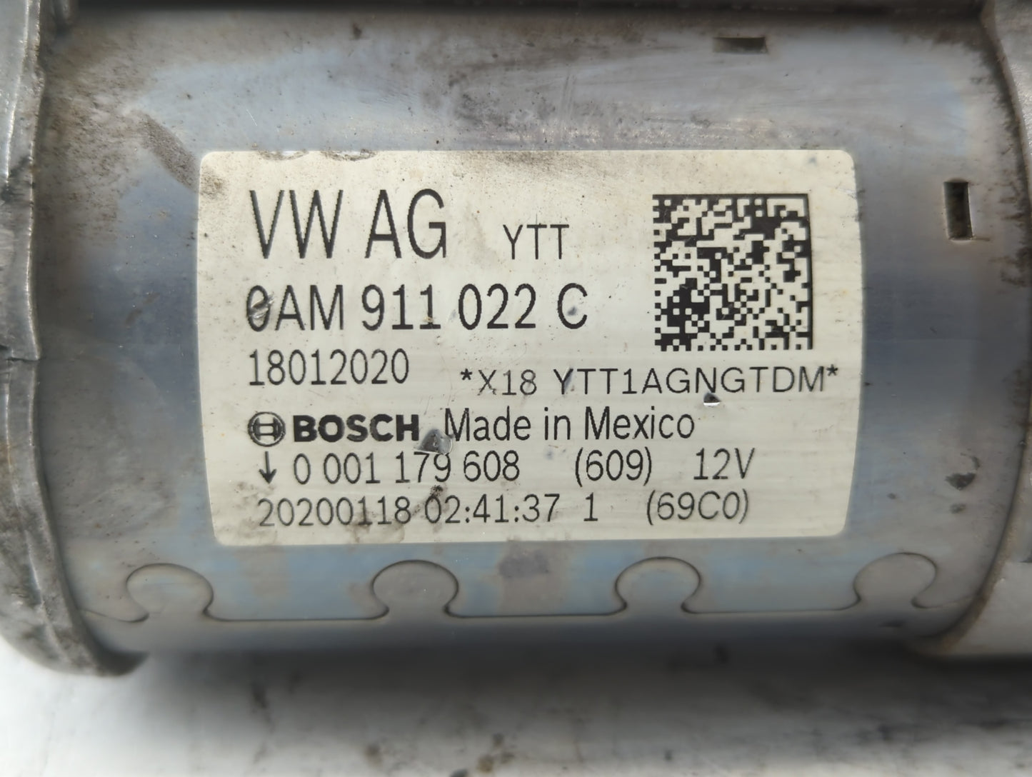 2019-2021 Volkswagen Jetta Car Starter Motor Solenoid OEM P/N:0AM 911 022 C Fits Fits 2019 2020 2021 OEM Used Auto Parts - O