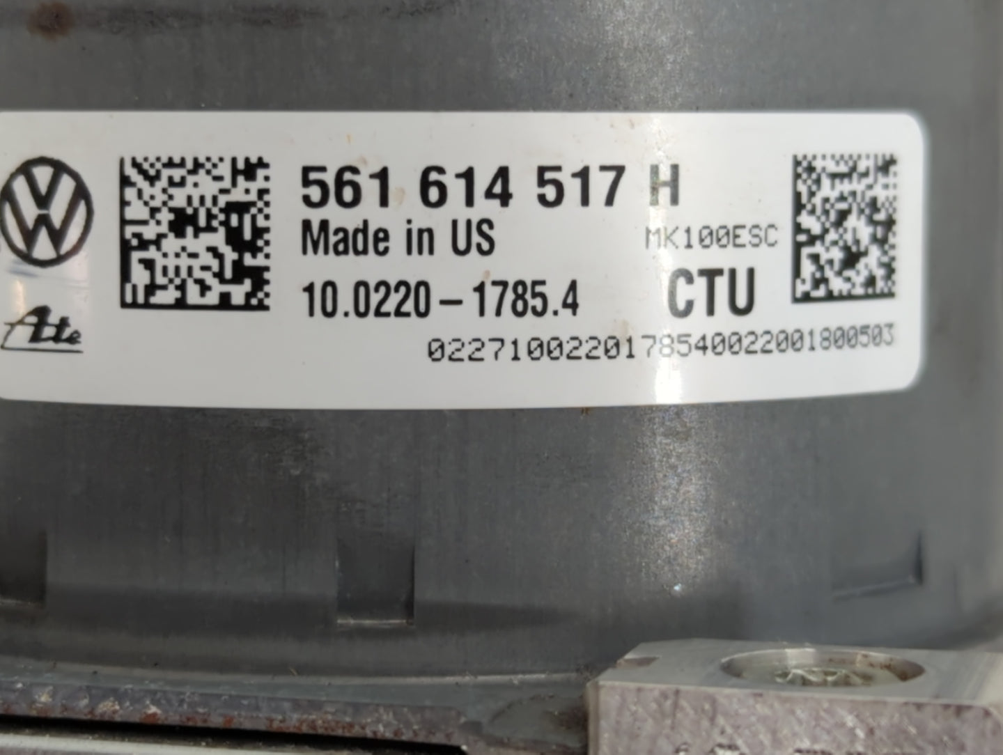 2020 Volkswagen Passat ABS Pump Control Module Replacement P/N:561 614 517 H Fits OEM Used Auto Parts - Oemusedautoparts1.co