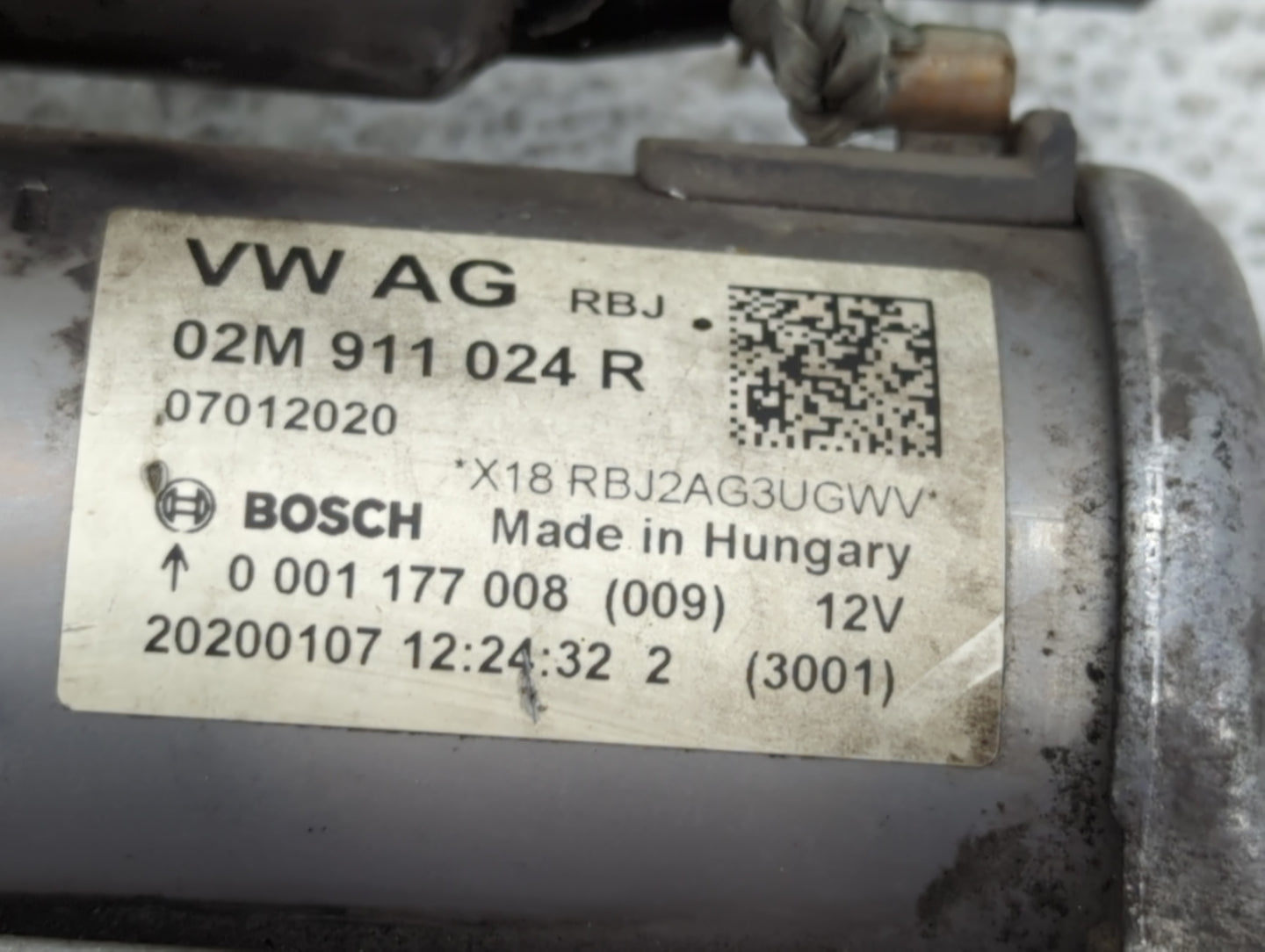 2014-2020 Volkswagen Passat Car Starter Motor Solenoid OEM P/N:0 001 177 008 07012020 Fits OEM Used Auto Parts - Oemusedauto