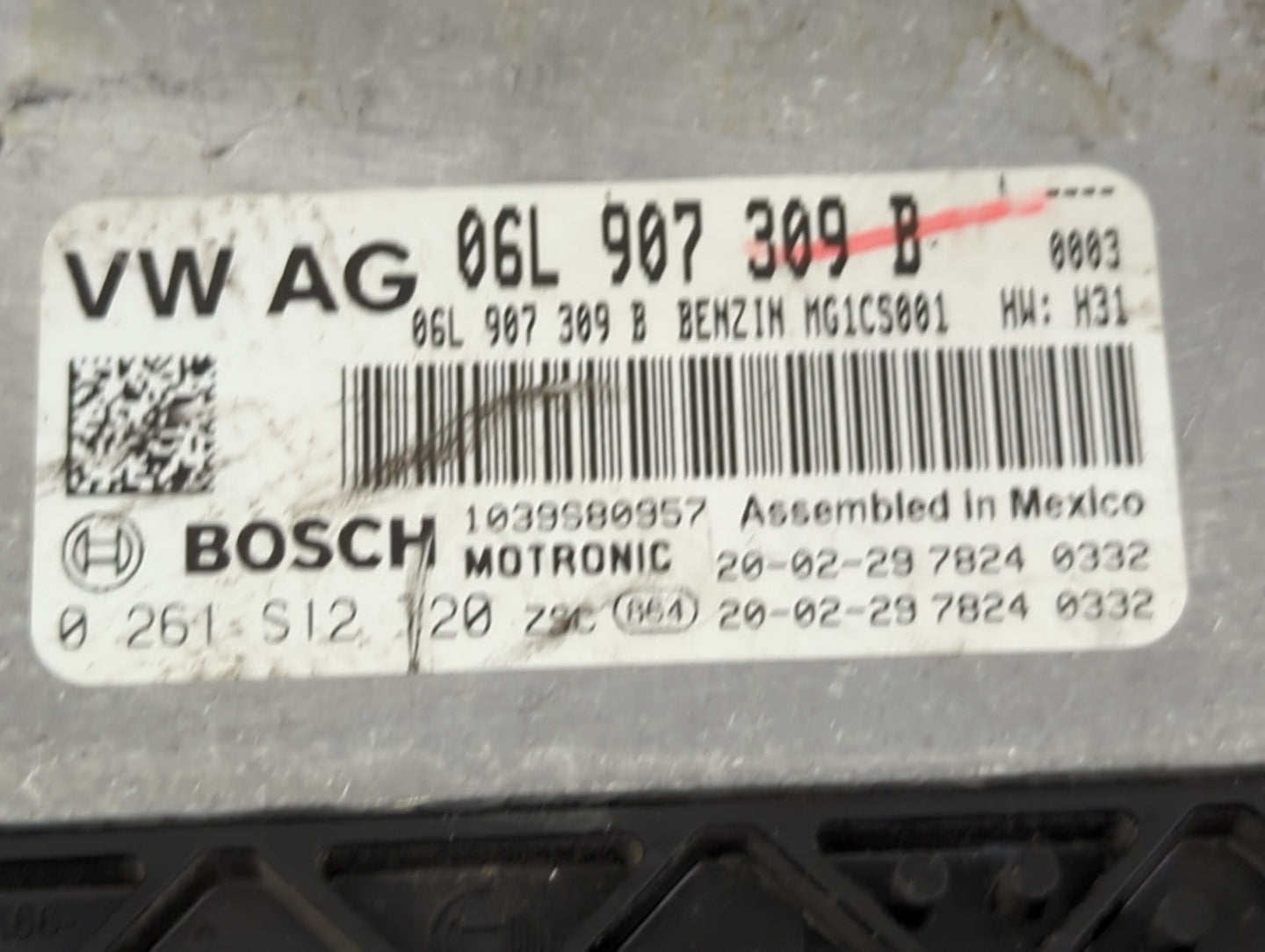 2018-2020 Volkswagen Tiguan PCM Engine Control Computer ECU ECM PCU OEM P/N:06L 907 309 B 0 261 S12 120 Fits Fits 2018 2019 