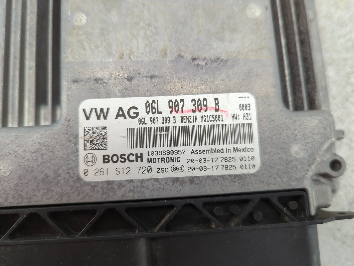 2018-2020 Volkswagen Tiguan PCM Engine Control Computer ECU ECM PCU OEM P/N:06L 907 309 B 0 261 S12 720 Fits Fits 2018 2019 