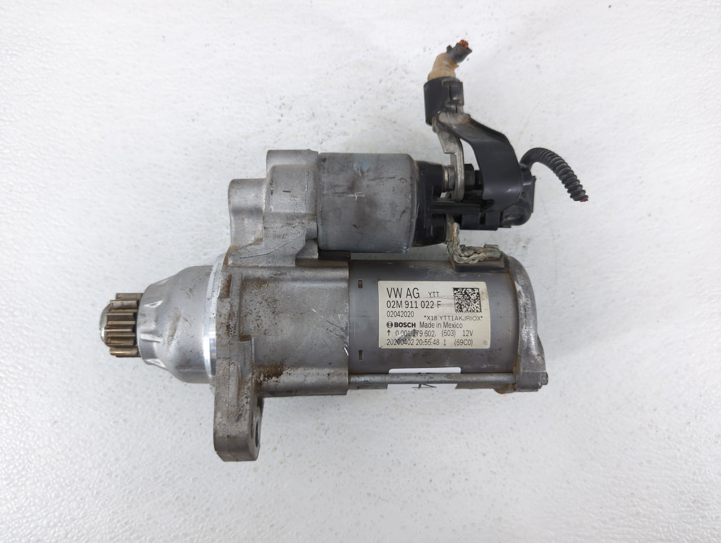 2018-2022 Volkswagen Tiguan Car Starter Motor Solenoid OEM P/N:02M 911 022 F Fits Fits 2018 2019 2020 2021 2022 OEM Used Aut