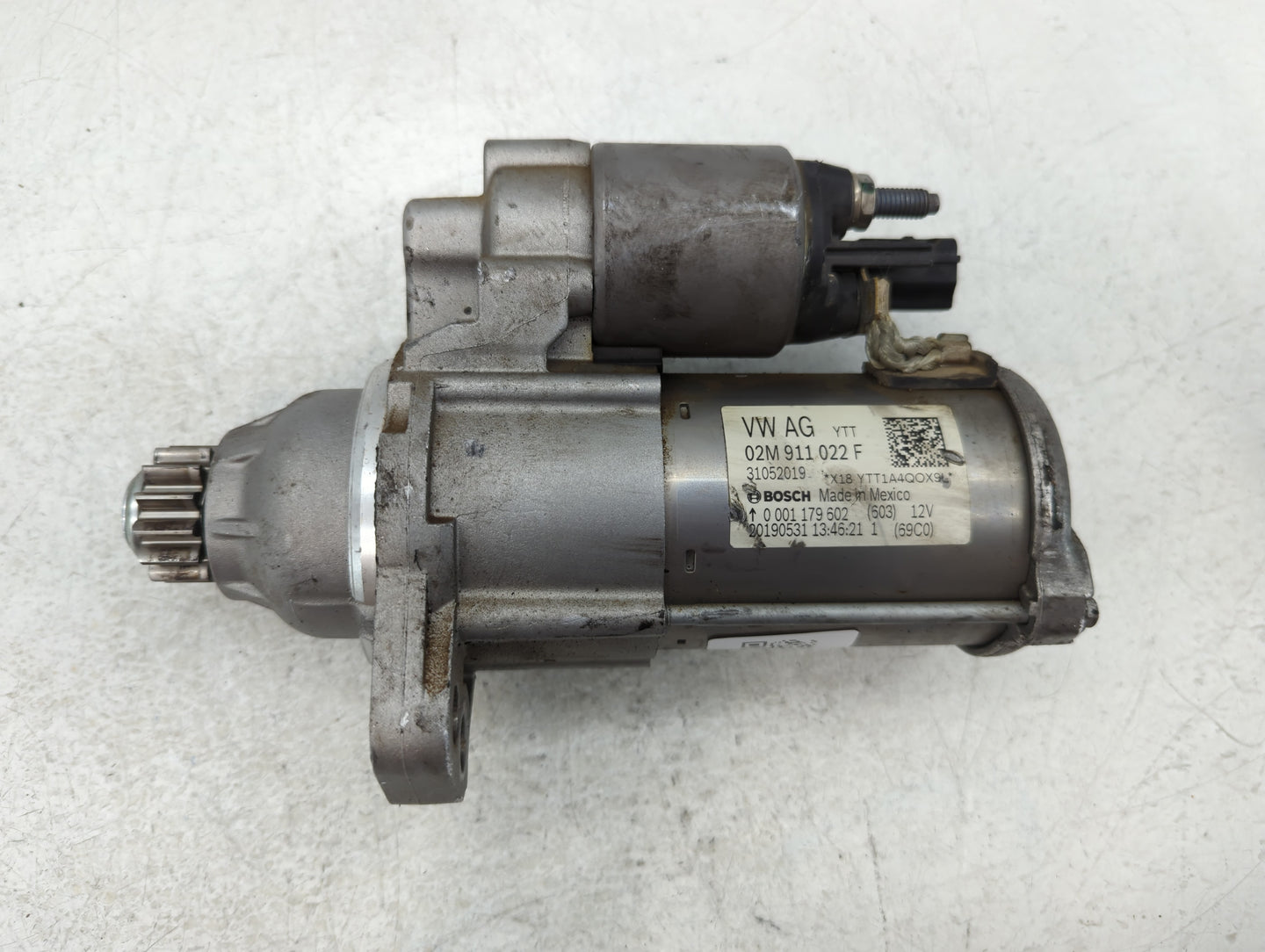 2018-2022 Volkswagen Tiguan Car Starter Motor Solenoid OEM P/N:02M 911 022 F Fits Fits 2018 2019 2020 2021 2022 OEM Used Aut