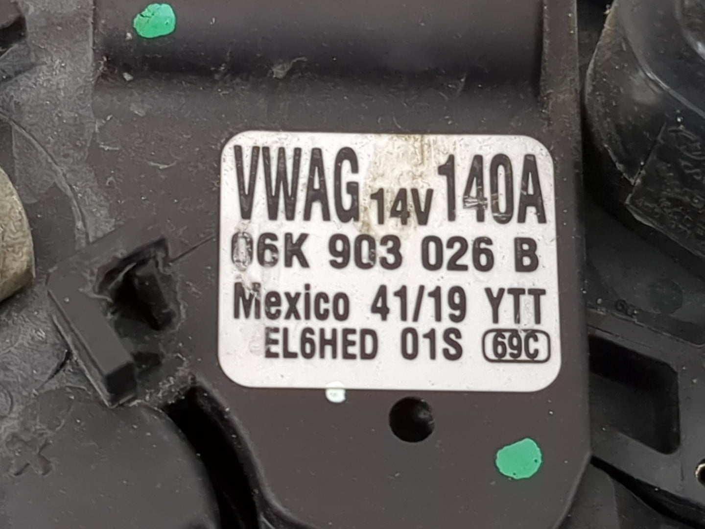 2020-2022 Volkswagen Tiguan Alternator Replacement Generator Charging Assembly Engine OEM P/N:06K 903 026 B Fits OEM Used Au