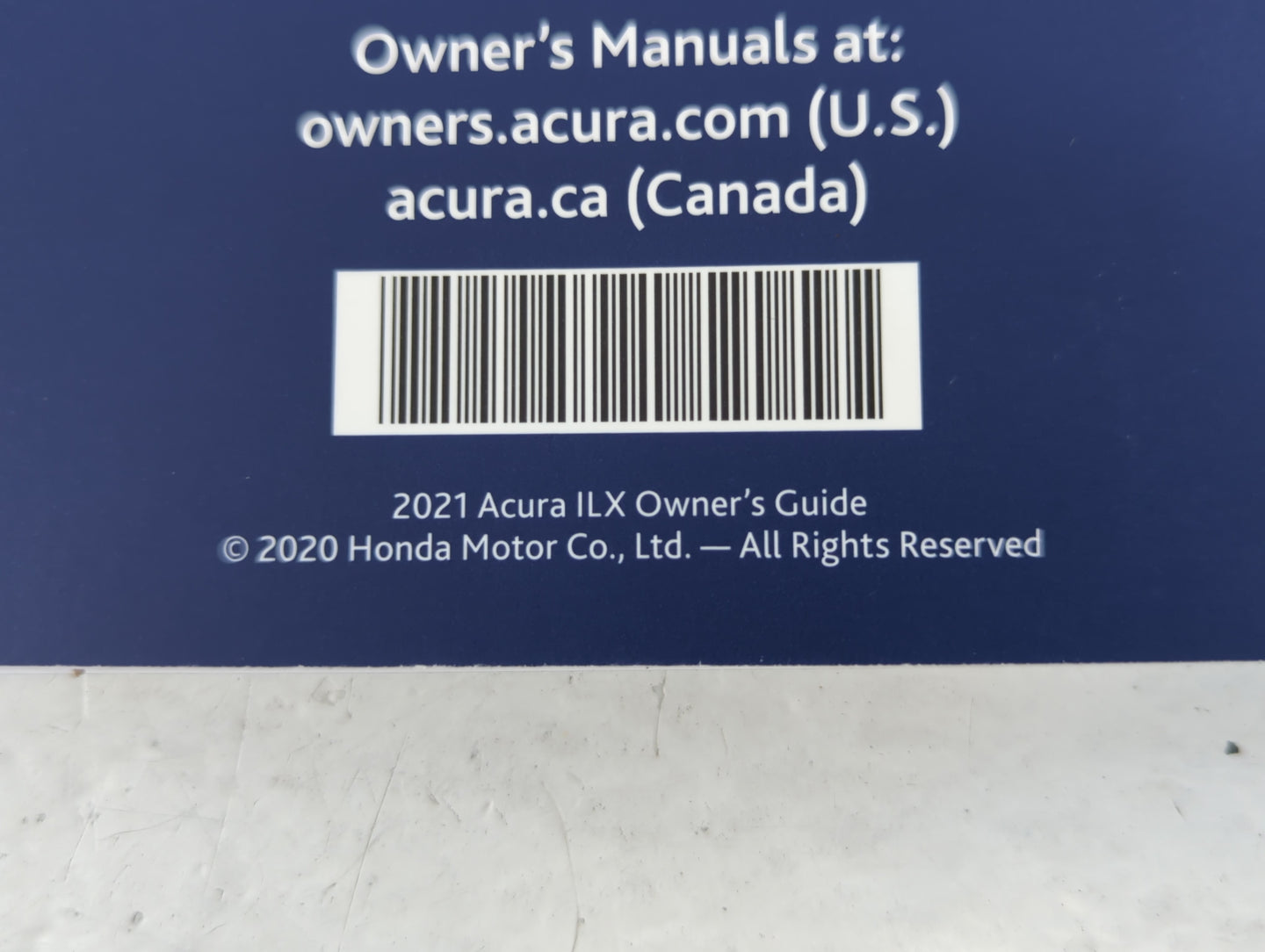 2021 Acura Ilx Owners Manual Book Guide P/N:31TX6G50 00X31-TX6-G500 OEM Used Auto Parts - Oemusedautoparts1.com