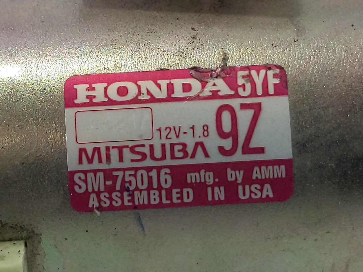 2021-2022 Acura Tlx Car Starter Motor Solenoid OEM P/N:SM-75016 Fits Fits 2019 2020 2021 2022 OEM Used Auto Parts - Oemuseda