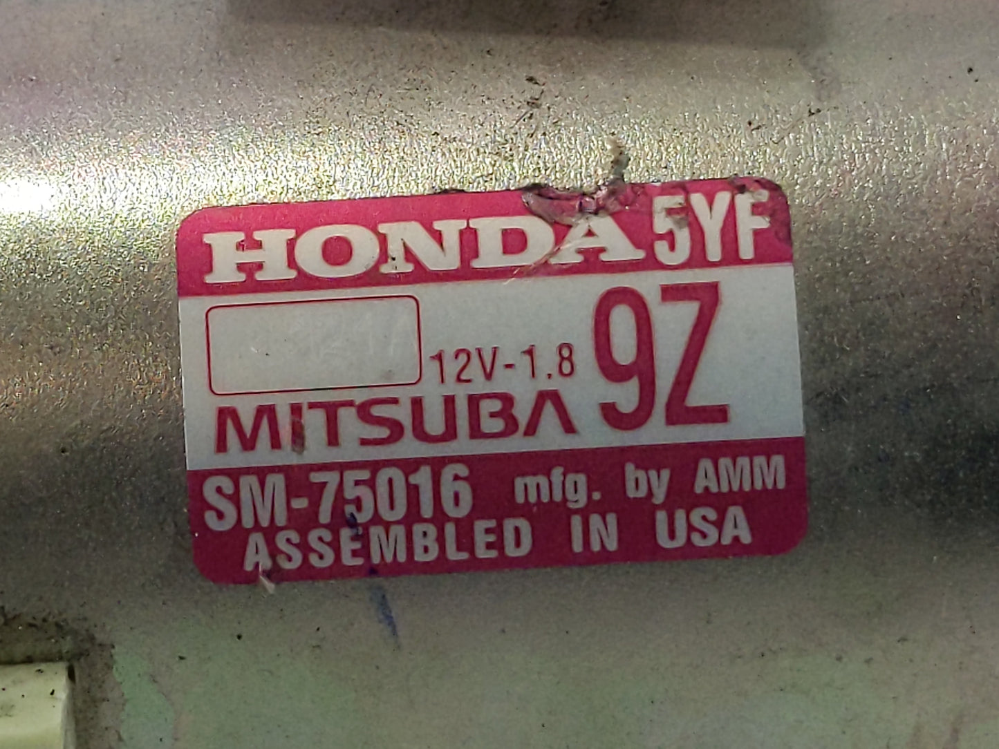 2021-2022 Acura Tlx Car Starter Motor Solenoid OEM P/N:SM-75016 Fits Fits 2019 2020 2021 2022 OEM Used Auto Parts - Oemuseda