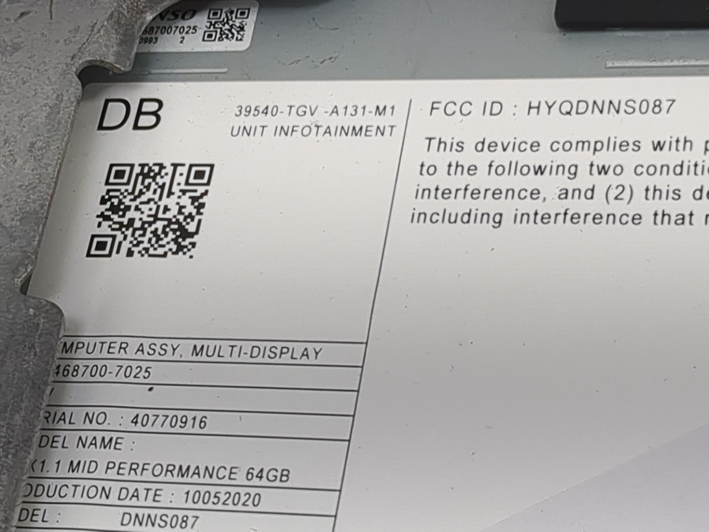 2021-2022 Acura Tlx Tuner Satellite Receiver - Oemusedautoparts1.com