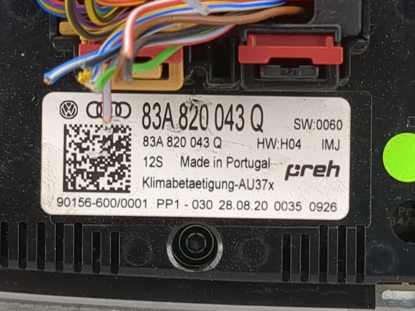 2019-2021 Audi Q3 Climate Control Module Temperature AC/Heater Replacement P/N:83A 820 043 Q Fits Fits 2019 2020 2021 OEM Us
