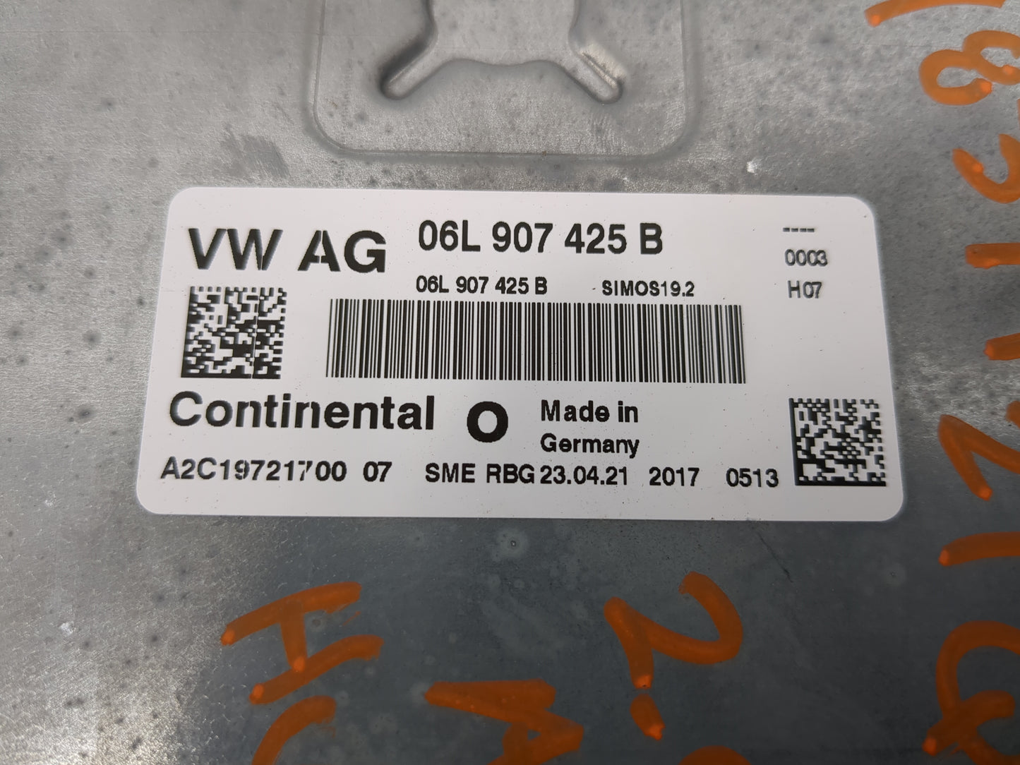 2021 Audi Q5 PCM Engine Control Computer ECU ECM PCU OEM P/N:06L907425B Fits OEM Used Auto Parts - Oemusedautoparts1.com
