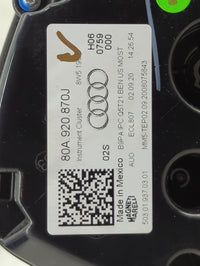2021 Audi Q5 Instrument Cluster Speedometer Gauges P/N:80A 920 870J Miles: Fits OEM Used Auto Parts - Oemusedautoparts1.com