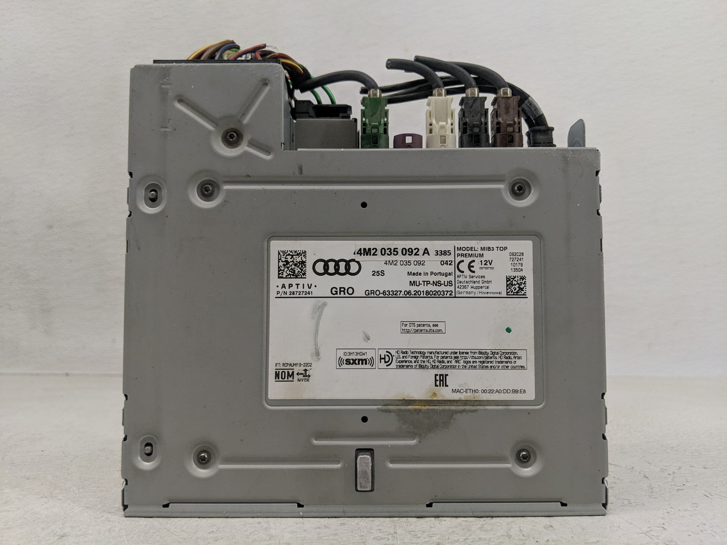 2021 Audi Rs7 Radio AM FM Cd Player Receiver Replacement P/N:4M2 035 092 A Fits OEM Used Auto Parts - Oemusedautoparts1.com