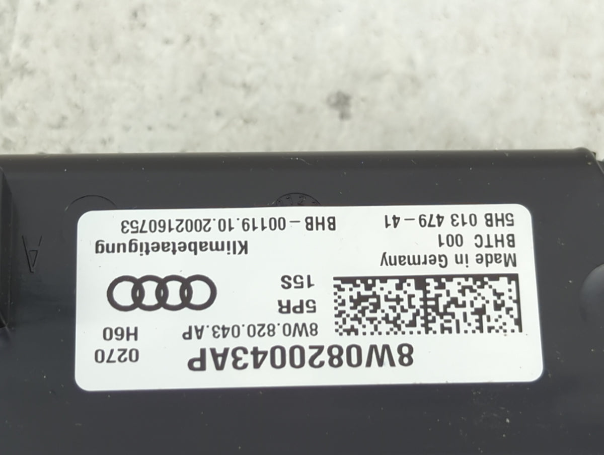 2021 Audi S4 Climate Control Module Temperature AC/Heater Replacement P/N:8W0820043AP 5HB013479-41, BHB-00119 Fits OEM Used 